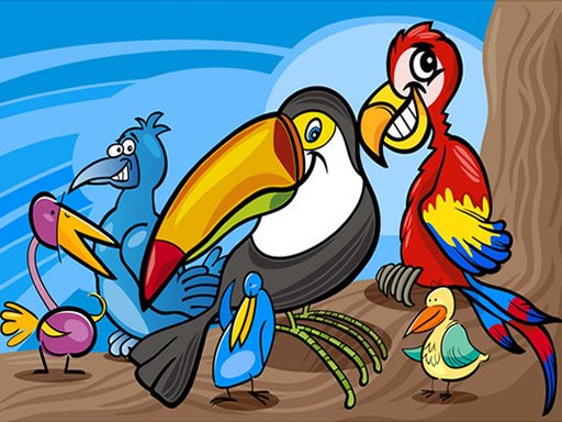 Exotic Birds Coloring Online